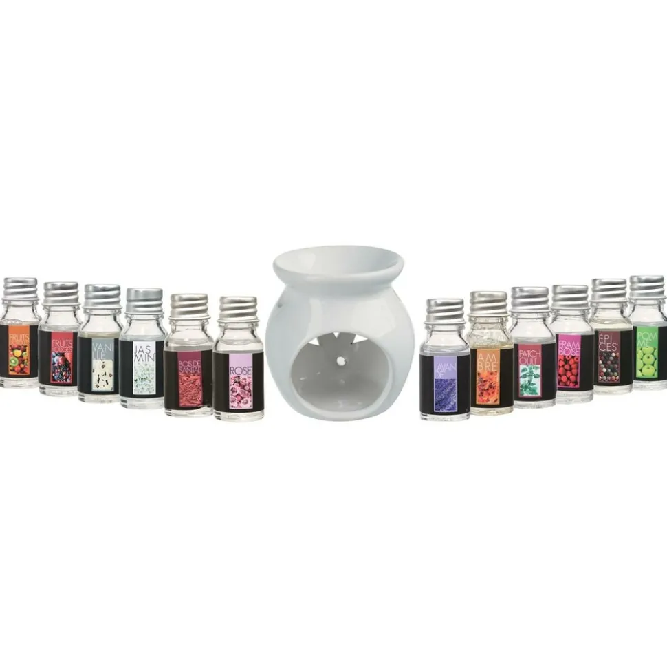 ATMOSPHERA CREATEUR D'INTERIEUR - Brûle - parfum et lot de 12 huiles - 10ml