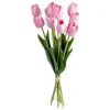 ATMOSPHERA CREATEUR D'INTERIEUR - Bouquet 10 tulipes artificielles satis orange h48cm