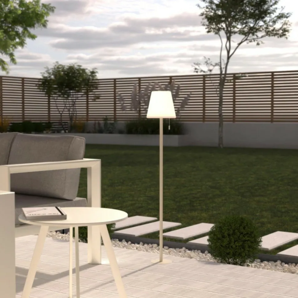 ATMOSPHERA CREATEUR D'INTERIEUR - Lampadaire d extérieur led "zack" blanc h108cm