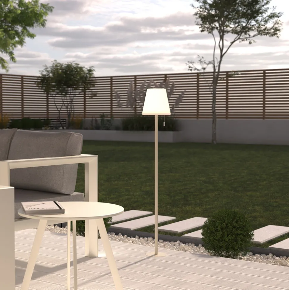 ATMOSPHERA CREATEUR D'INTERIEUR - Lampadaire d extérieur led "zack" blanc h108cm