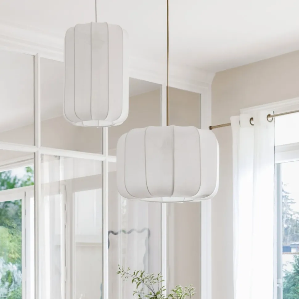 ATMOSPHERA CREATEUR D'INTERIEUR - Suspension "tobie" coton blanc d25cm