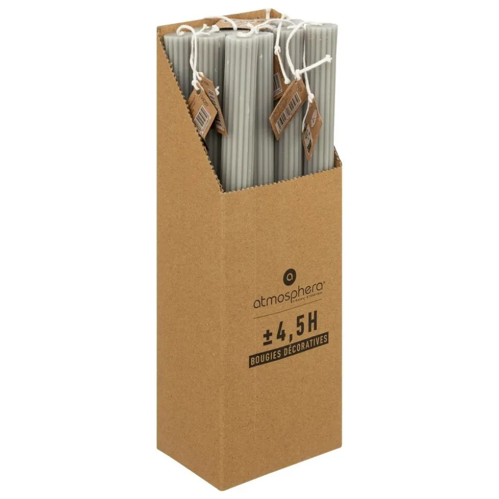 ATMOSPHERA CREATEUR D'INTERIEUR - Bougie bâton "demi" 70g gris clair