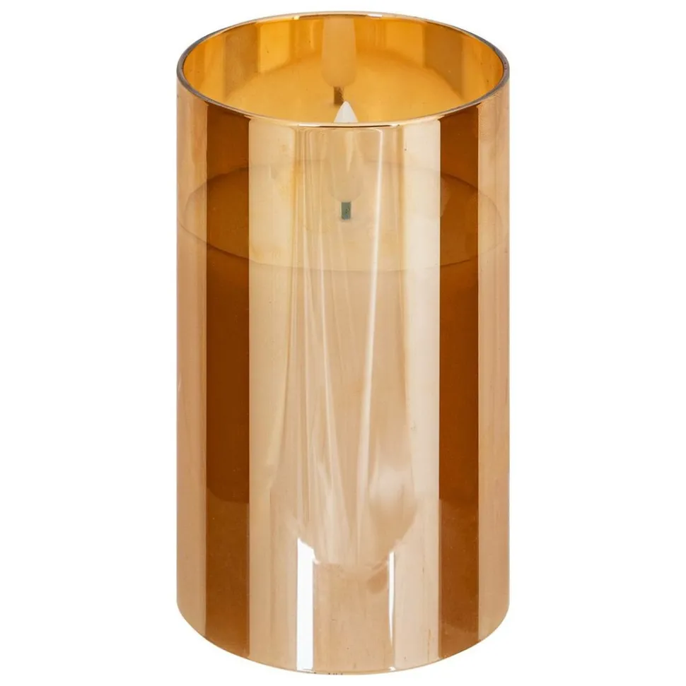 ATMOSPHERA CREATEUR D'INTERIEUR - Coffret 3 bougies led sena verre ambre d75cm
