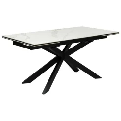 ATMOSPHERA CREATEUR D'INTERIEUR - Table à manger extensible "boot" blanc 160x90x76cm