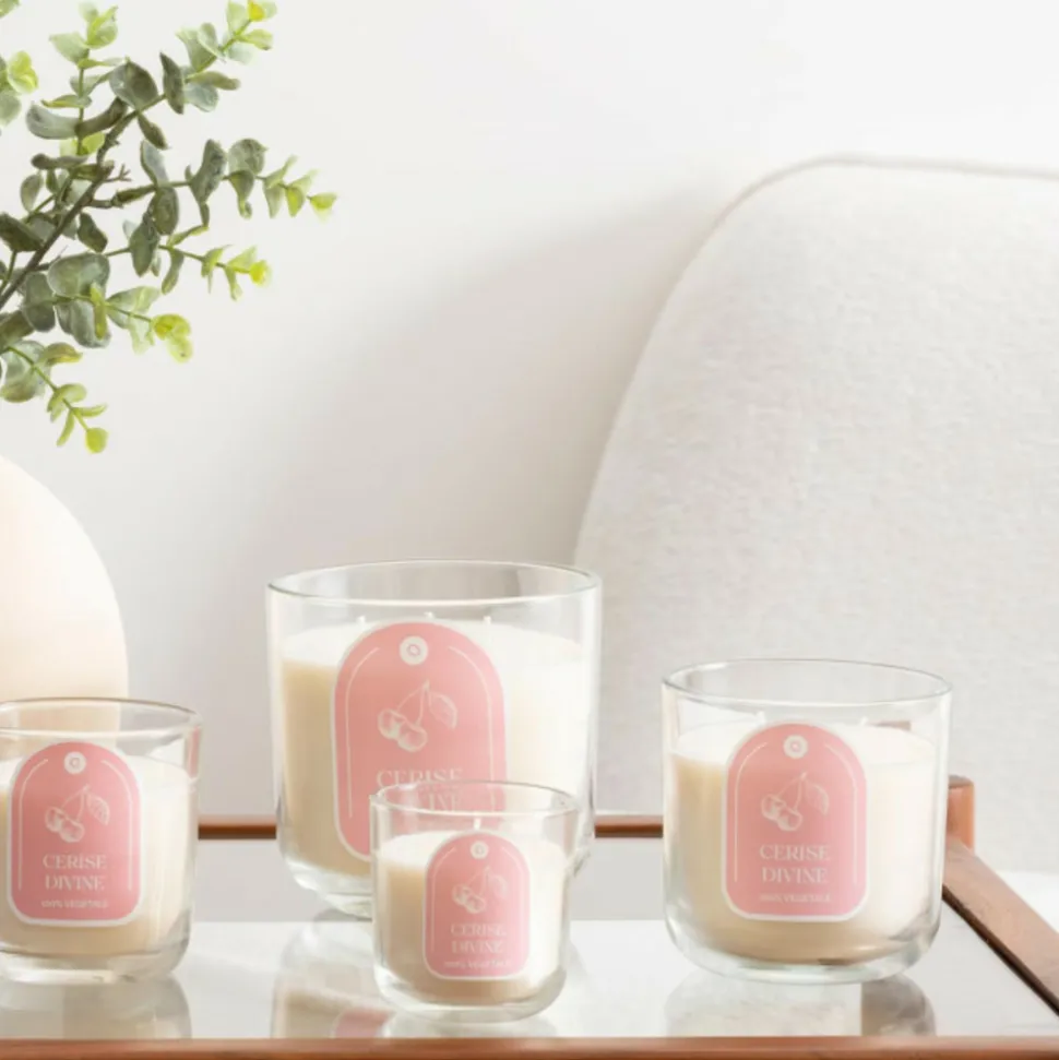 ATMOSPHERA CREATEUR D'INTERIEUR - Bougie parfumée " floa" cerise 210g
