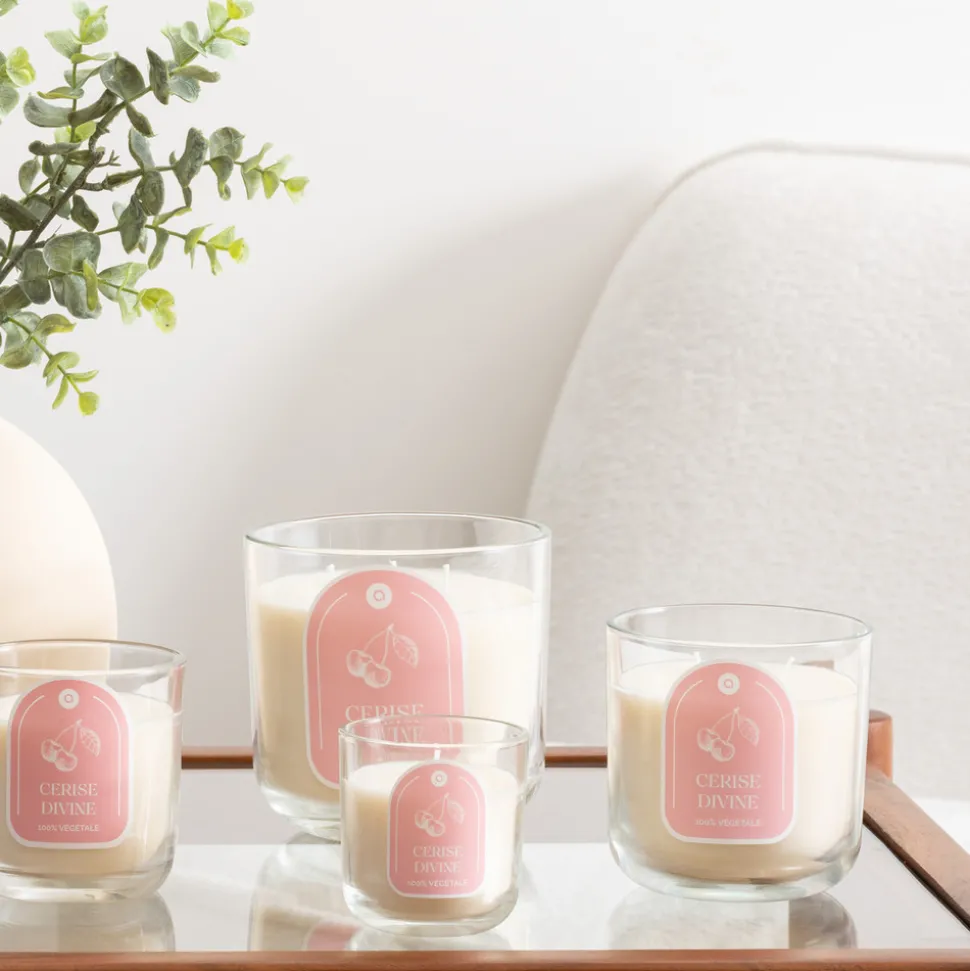 ATMOSPHERA CREATEUR D'INTERIEUR - Bougie parfumée " floa" cerise 210g