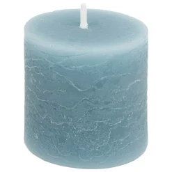ATMOSPHERA CREATEUR D'INTERIEUR - Lot de 4 bougies rustiques 60g bleu orage