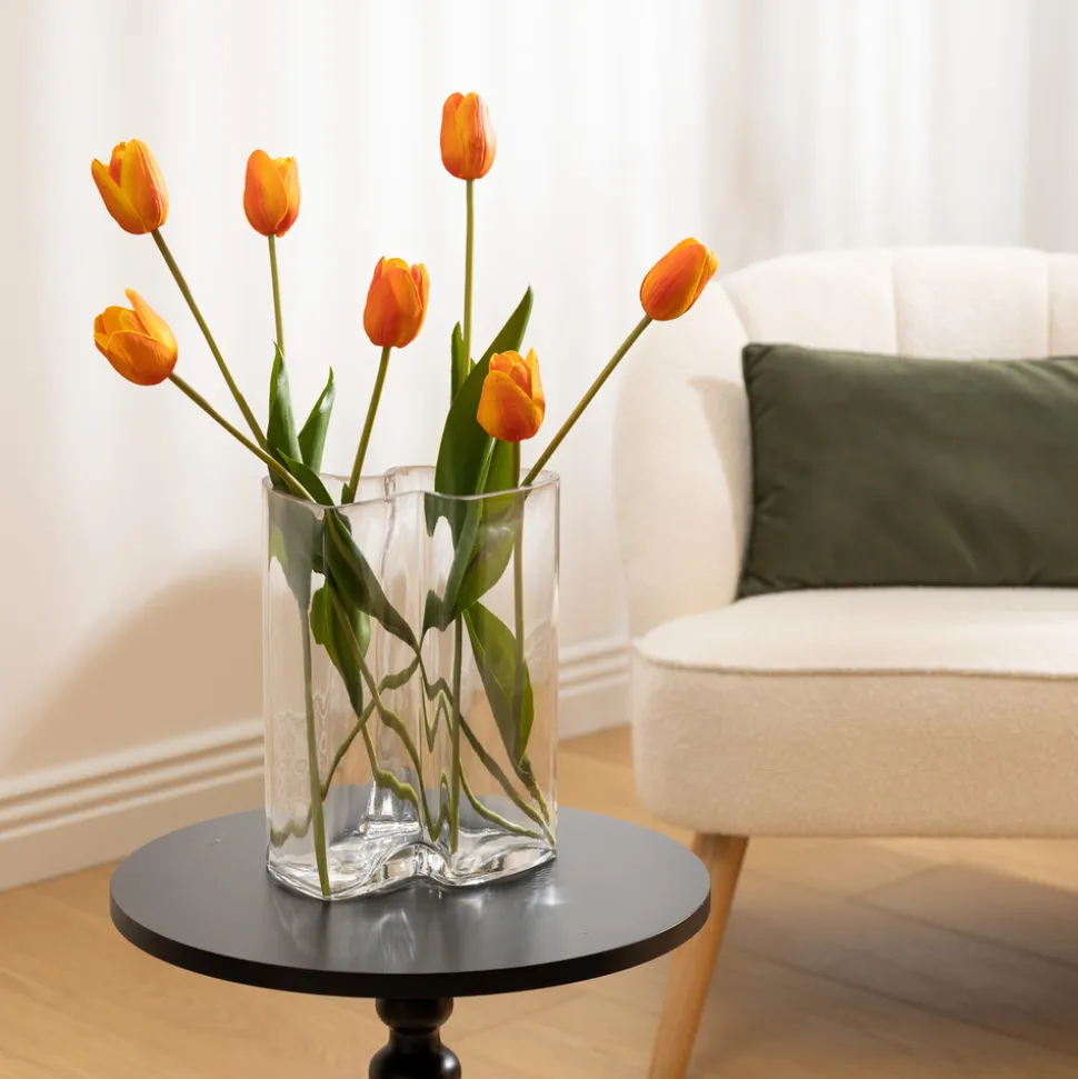 ATMOSPHERA CREATEUR D'INTERIEUR - Vase vague "kade" transparent h25cm