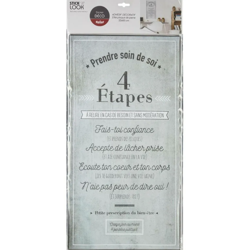 ATMOSPHERA CREATEUR D'INTERIEUR - Sticker "soin de soi" - 32x60 cm