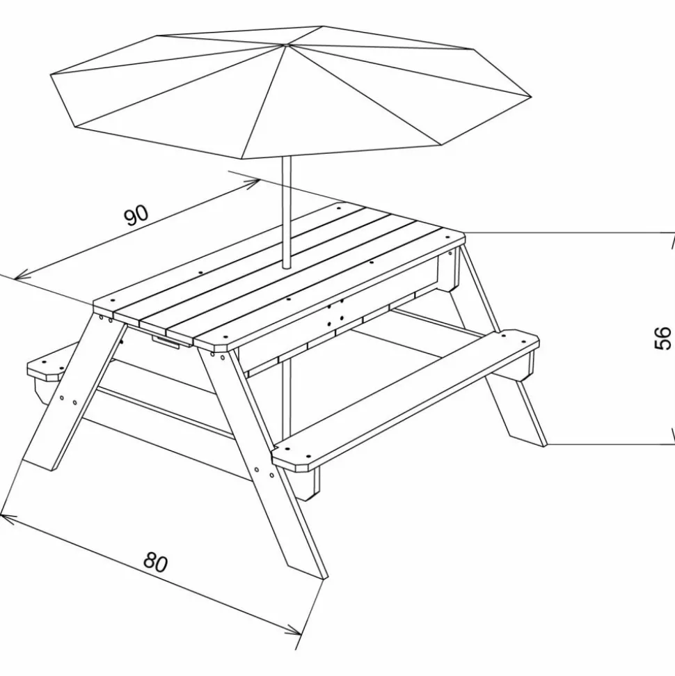 AXI - Table de jeux enfant en bois sable et eau nick