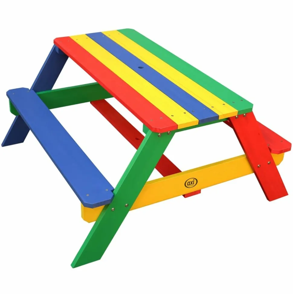 AXI - Table de pique-nique pour enfants nick avec parasol arc-en-ciel