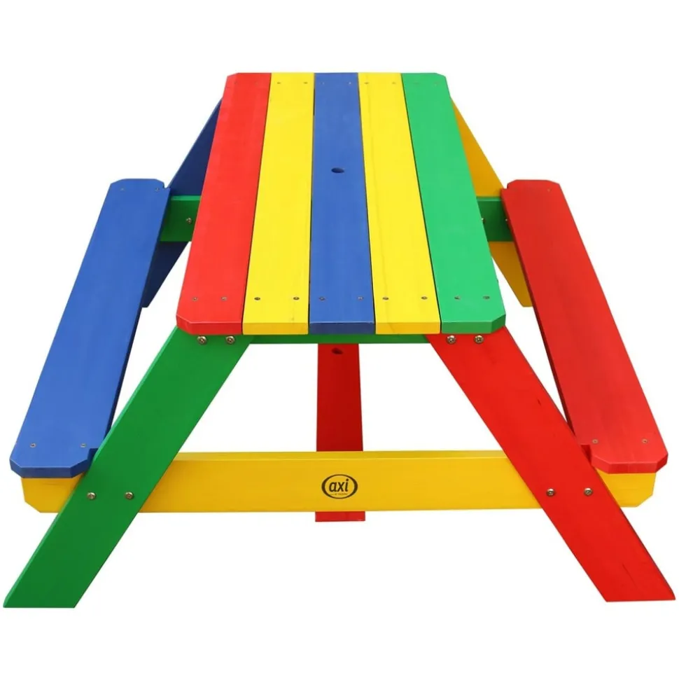 AXI - Table de pique-nique pour enfants nick avec parasol arc-en-ciel
