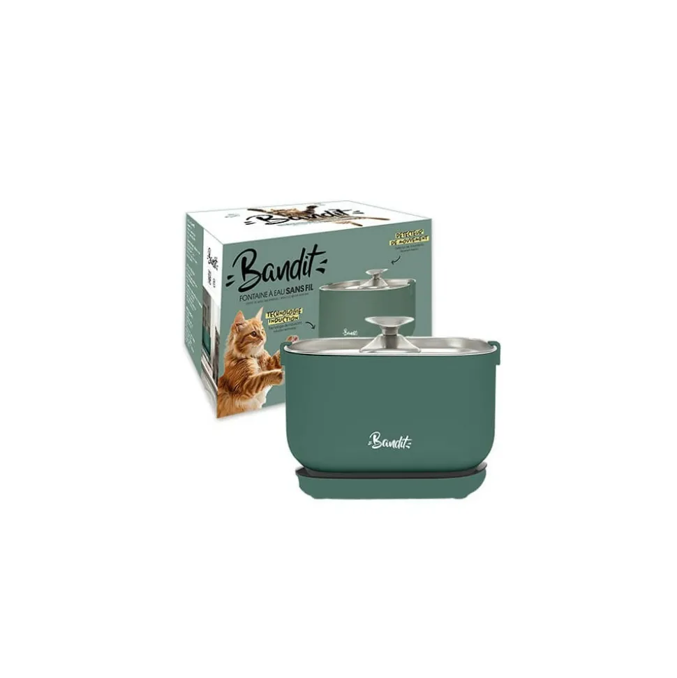 BANDIT - Fontaine à eau sans fil beige pour chat