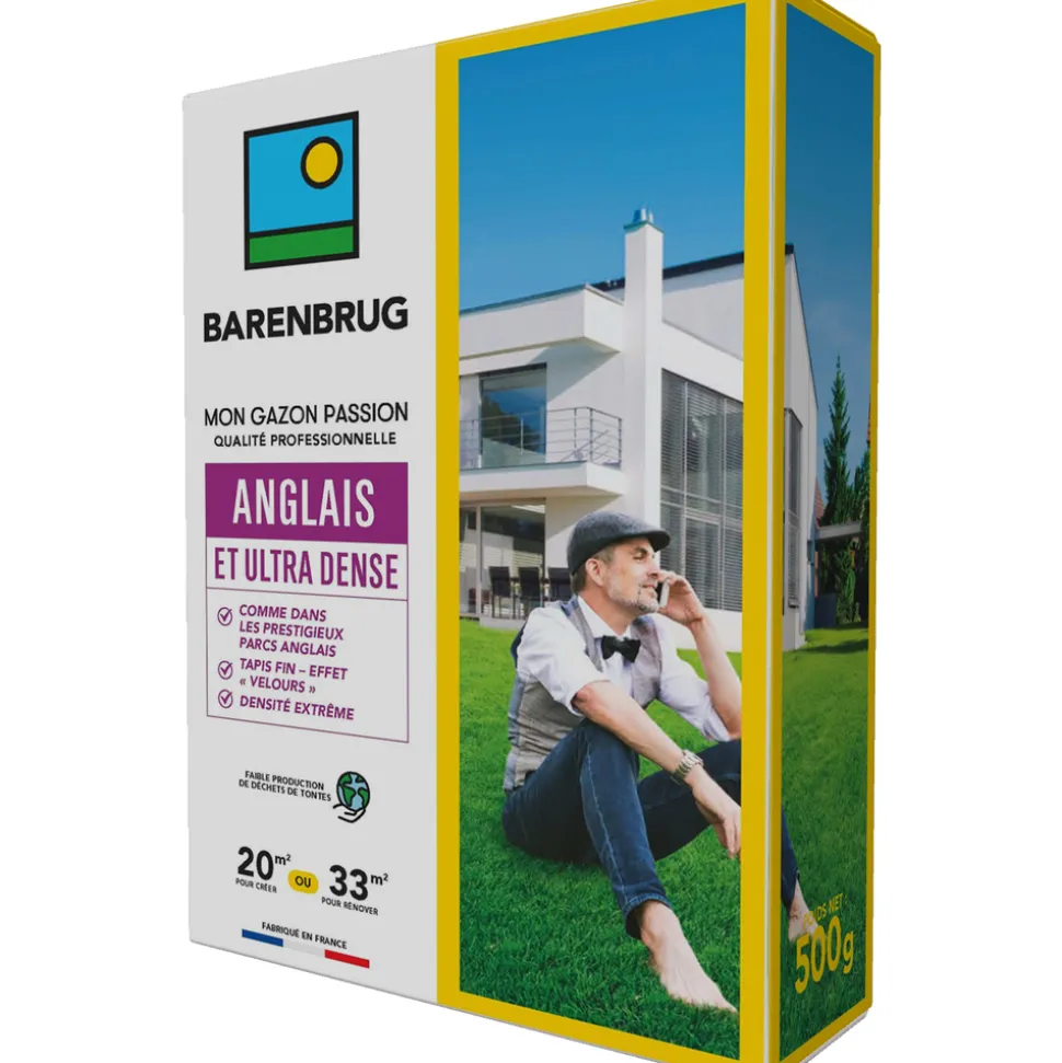 BARENBRUG - Gazon Anglais et ultra dense - boite de 500g