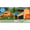 BB LOISIR - Cage clapier pour lapin extérieur 185x51x75cm modèle: 037 étable de roi