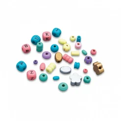 BE TEENS - Boîte de perles en bois colorées pour création de bijoux