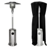 BENEFFITO - Kohala - parasol chauffant acier inoxydable gris - chauffage d'extérieur à gaz - surface de chauffe 30m2 - housse noire - allumage