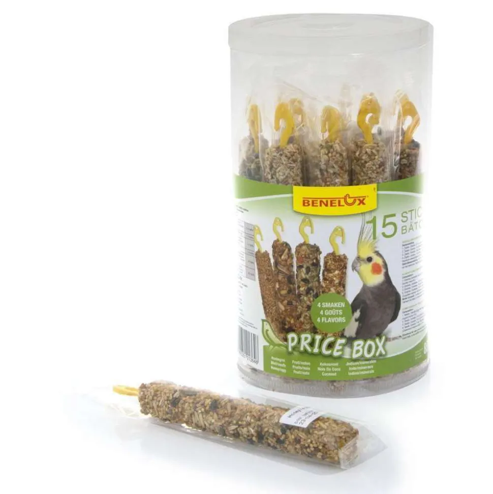 BENELUX - Friandises mix sticks pour grandes perruches x15 - 55 g