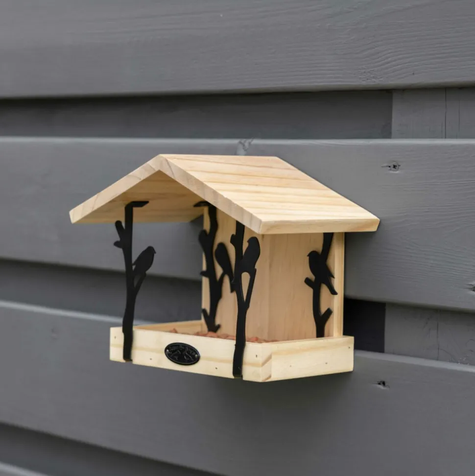 BEST FOR BIRDS - Mangeoire murale en pin et fer