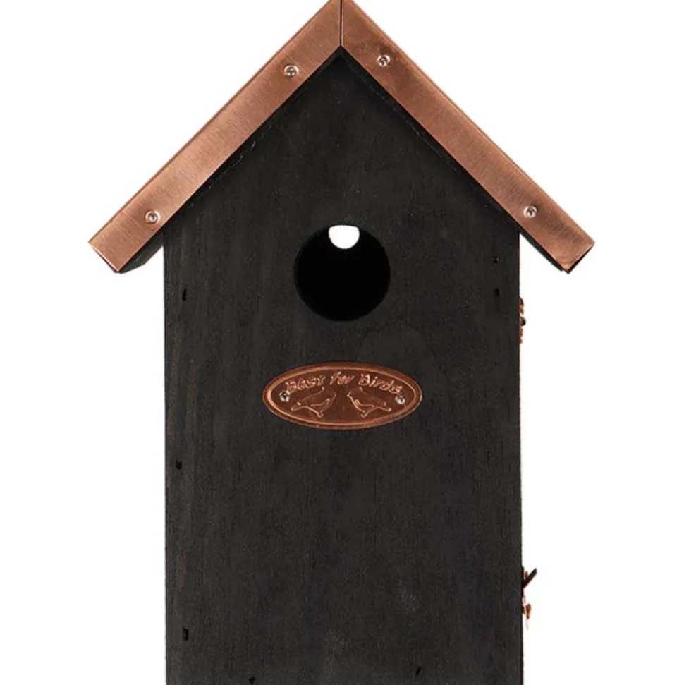 BEST FOR BIRDS - Nichoir à oiseaux en pin et cuivre troglodyte