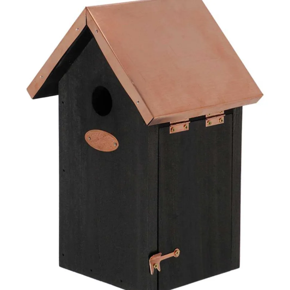 BEST FOR BIRDS - Nichoir à oiseaux en pin et cuivre mésange bleue