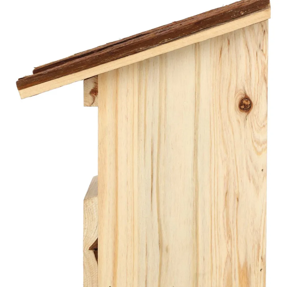 BEST FOR BIRDS - Nichoir pour oiseaux avec toît en écorce rouge gorge