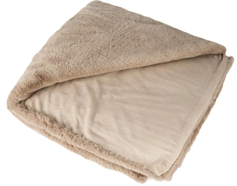 BEST MOBILIER - Joy - plaid - 150x200cm - en fausse fourrure