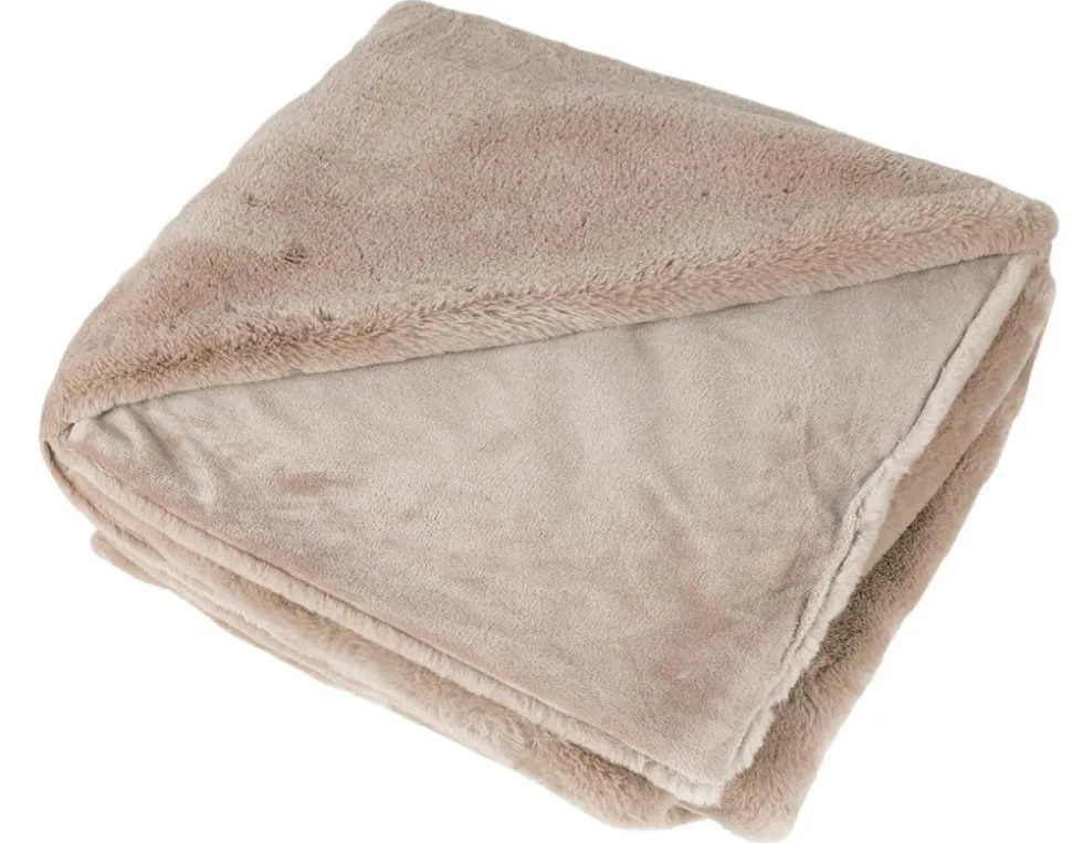 BEST MOBILIER - Joy - plaid - 150x200cm - en fausse fourrure