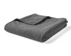 BEST MOBILIER - Palerma - plaid - 200x140 cm - en velours côtelé et velours