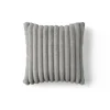 BEST MOBILIER - Pampelune - coussin - en fausse fourrure côtelé et velours - 40x40 cm