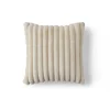BEST MOBILIER - Pampelune - coussin - en fausse fourrure côtelé et velours - 40x40 cm