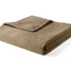 BEST MOBILIER - Paolo - plaid - 200x140 cm - en velours texturé et velours