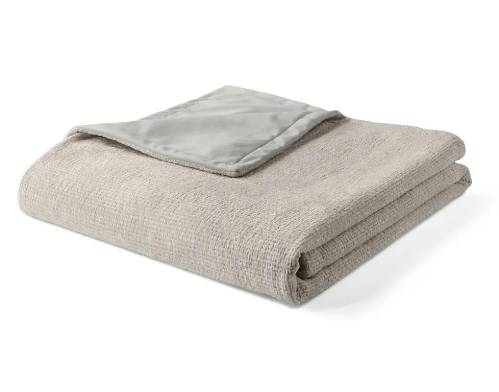 BEST MOBILIER - Paolo - plaid - 200x140 cm - en velours texturé et velours