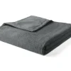 BEST MOBILIER - Paolo - plaid - 200x140 cm - en velours texturé et velours