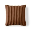 BEST MOBILIER - Sierra - coussin - en fausse fourrure côtelé - 40x40 cm