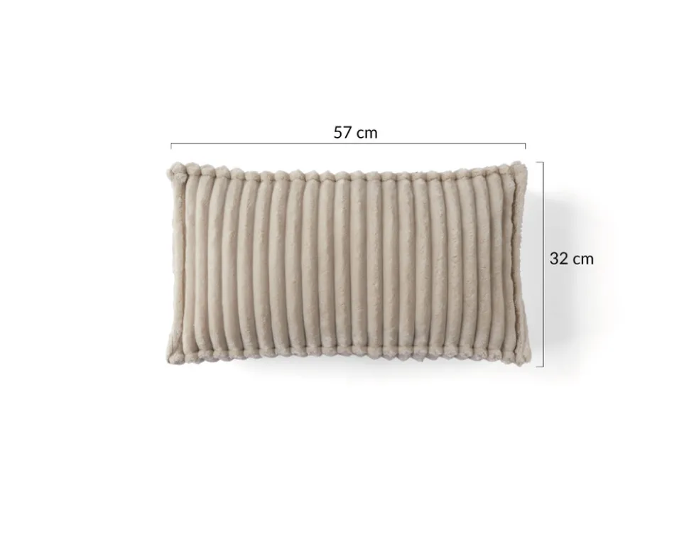 BEST MOBILIER - Stella - coussin - en velours côtelé grosses côtes - 32x57 cm