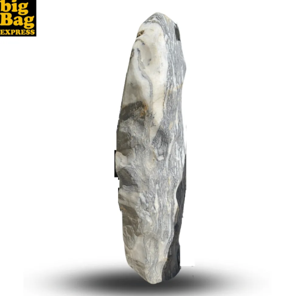 BIG BAG EXPRESS - Monolithe décoratif de jardin en marbre & quartz zebra prem col 95cm