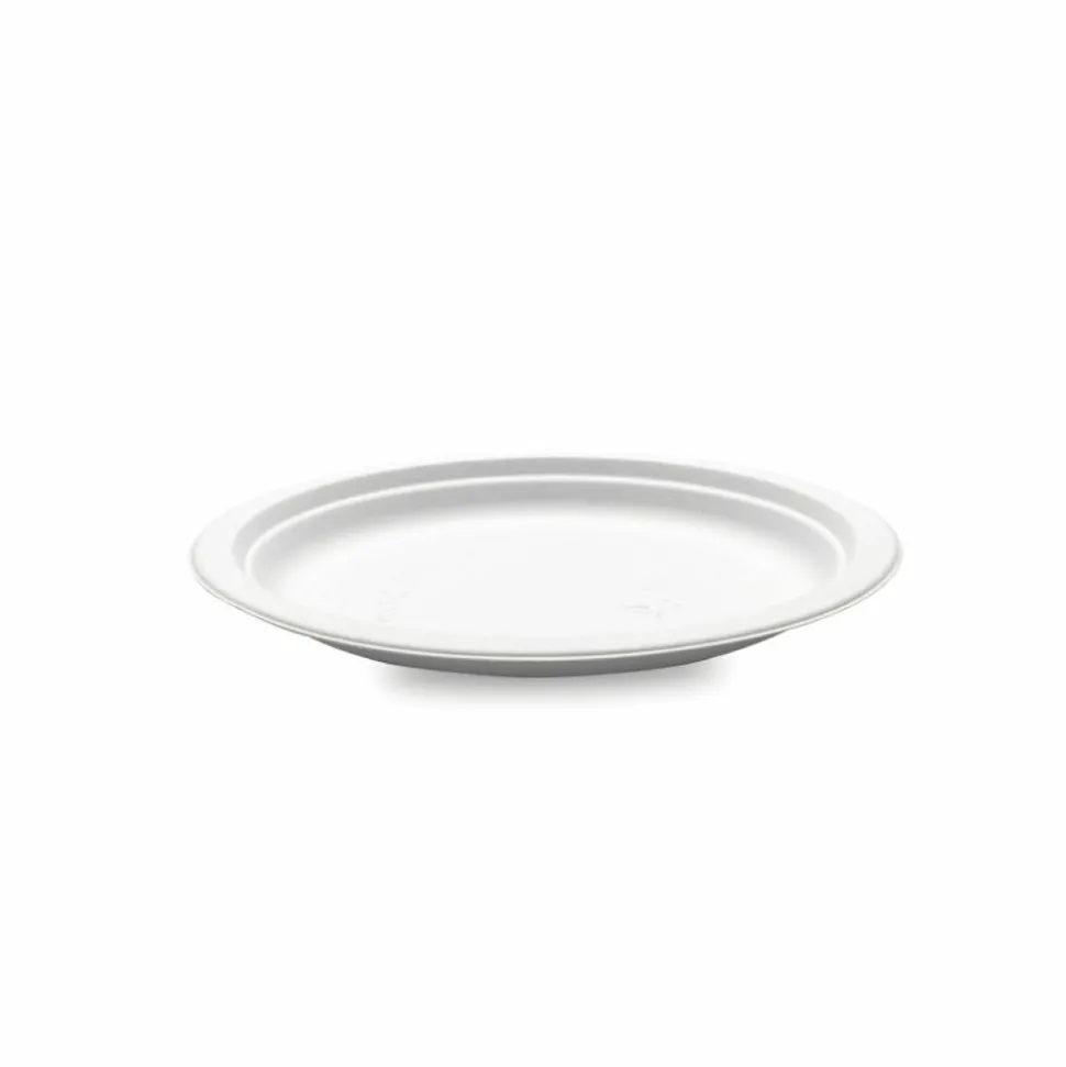 BIOSYLVA - Assiettes rondes en canne à sucre standard - 23 cm - par 50