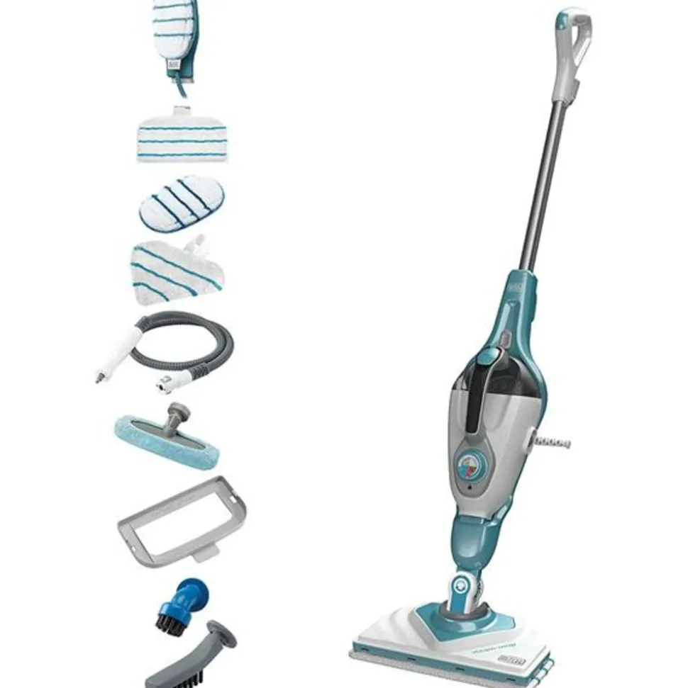 Black+decker nettoyeur balai vapeur 1600w bleu - bhsm166dsmqs