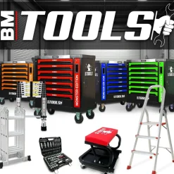 BM TOOLS - Échelle télescopique bm tools 2,6m en acier inoxydable, charge 150kg pliable extensible unique droite multi-fonction, bricolage