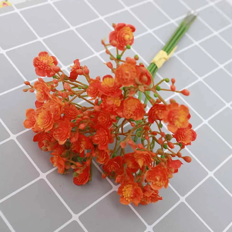 Bouquet de gypsophila artificielle - 12 tiges,fleurs d'oranger