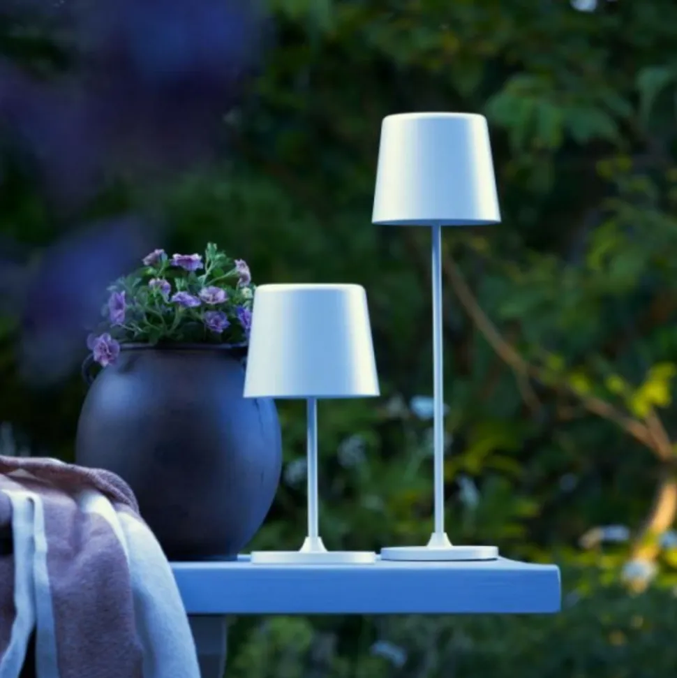 BRILLIANT - Lampe a poser led kaami - 2w - ip44 - métal et plastique - blanc mat