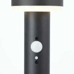BRILLIANT - Potelet extérieur - - garvina - led et solaire - détecteur de mouvement - acier inoxydable et plastique - 4 w - noir