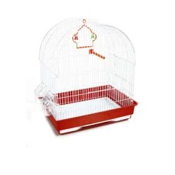 Cage Jojo en métal et plastique : Longueur 43 cm