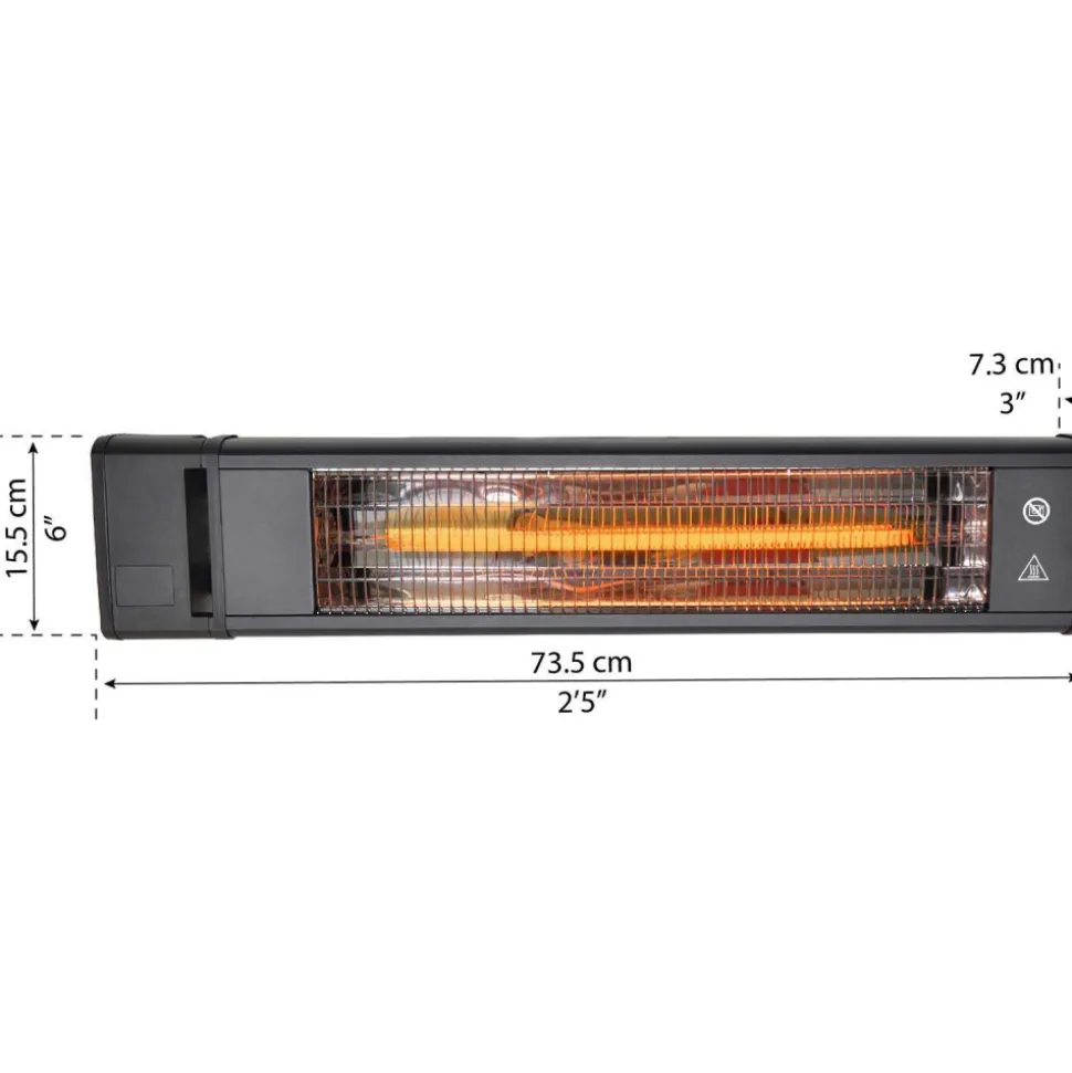CANOPIA BY PALRAM - Chauffage extérieur en aluminium et fibre de carbone 1800 w