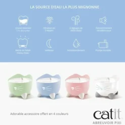 CAT IT - Fontaine a eau automatique pour chat - 2,5 l - bleu