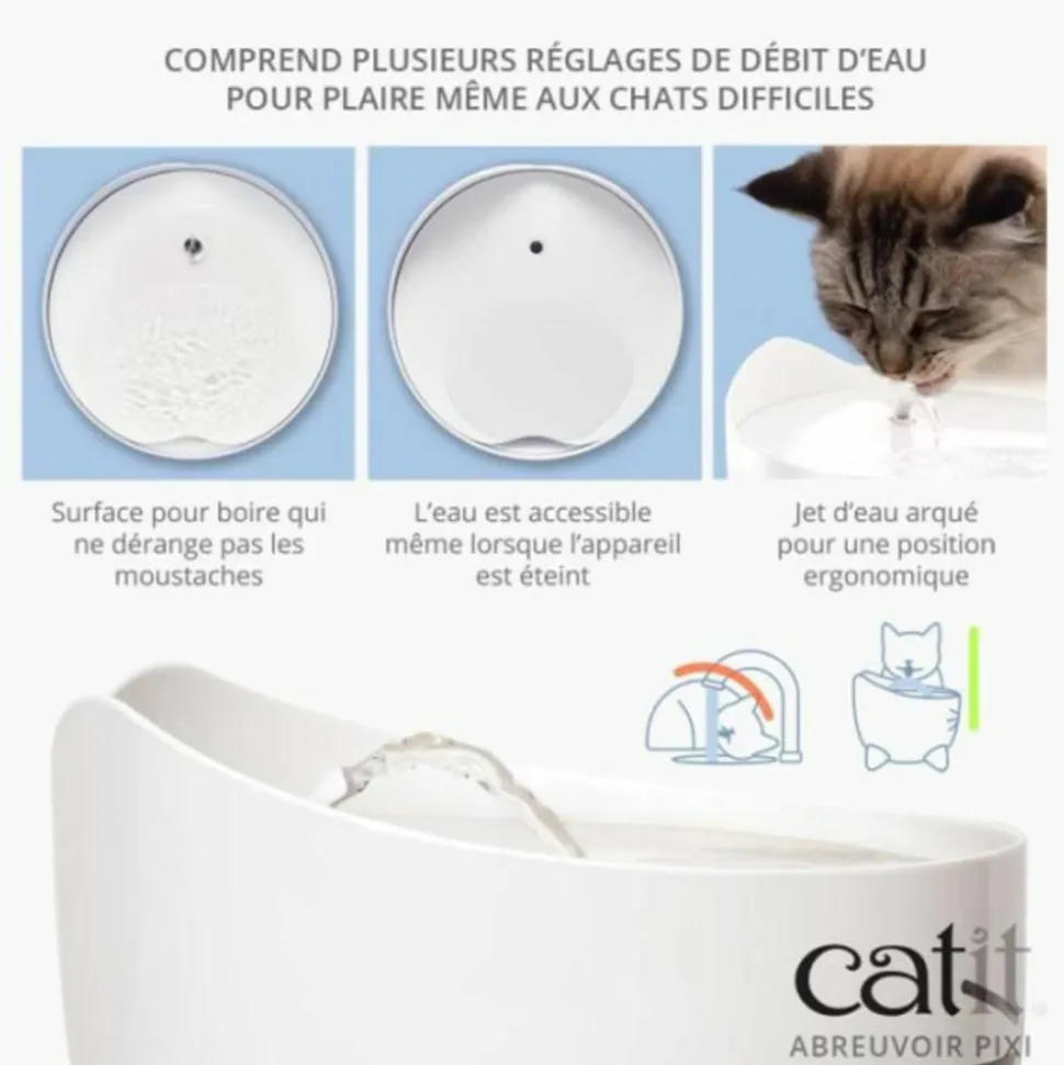 CAT IT - Fontaine a eau automatique pour chat - 2,5 l - vert