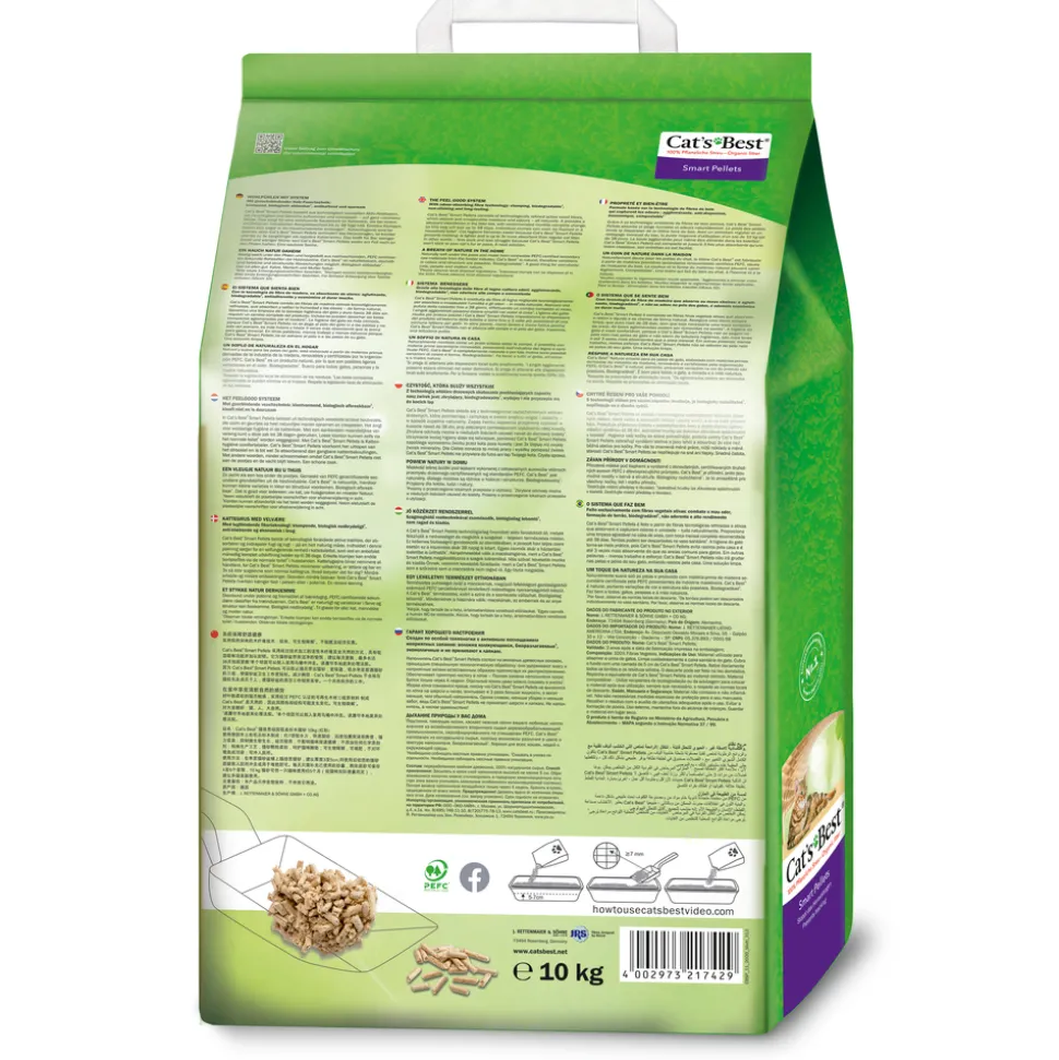 CAT'S BEST - Litière végétale agglomérante pour chat Cat's Best Smart Pellets-10kg