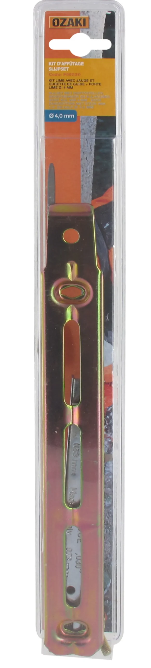 CENTRALE BRICO - Kit d'affûtage avec jauge et curette de guide + porte lime ø: 4mm