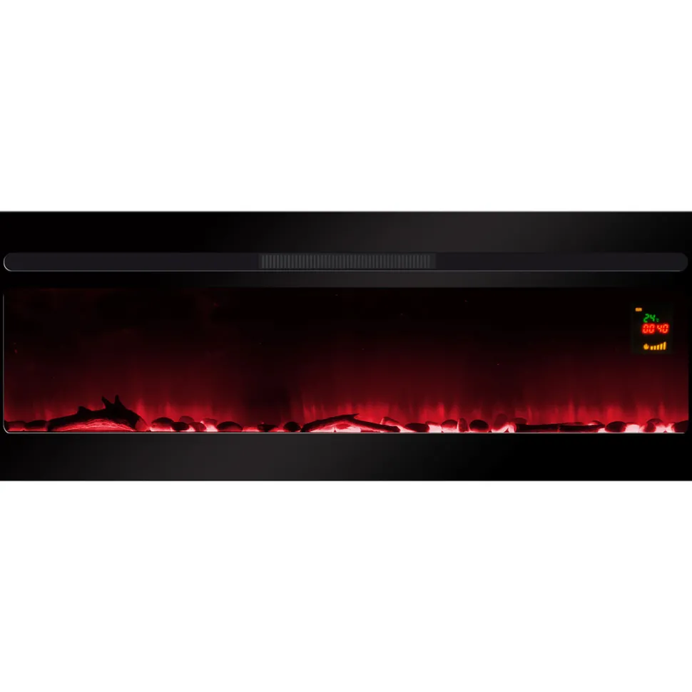 Chemin'arte cheminée électrique 2000w noir - elysee xxl